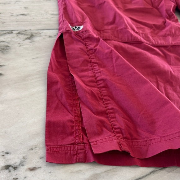 Women's Red Split Hem Capris - Picture 5 of 5